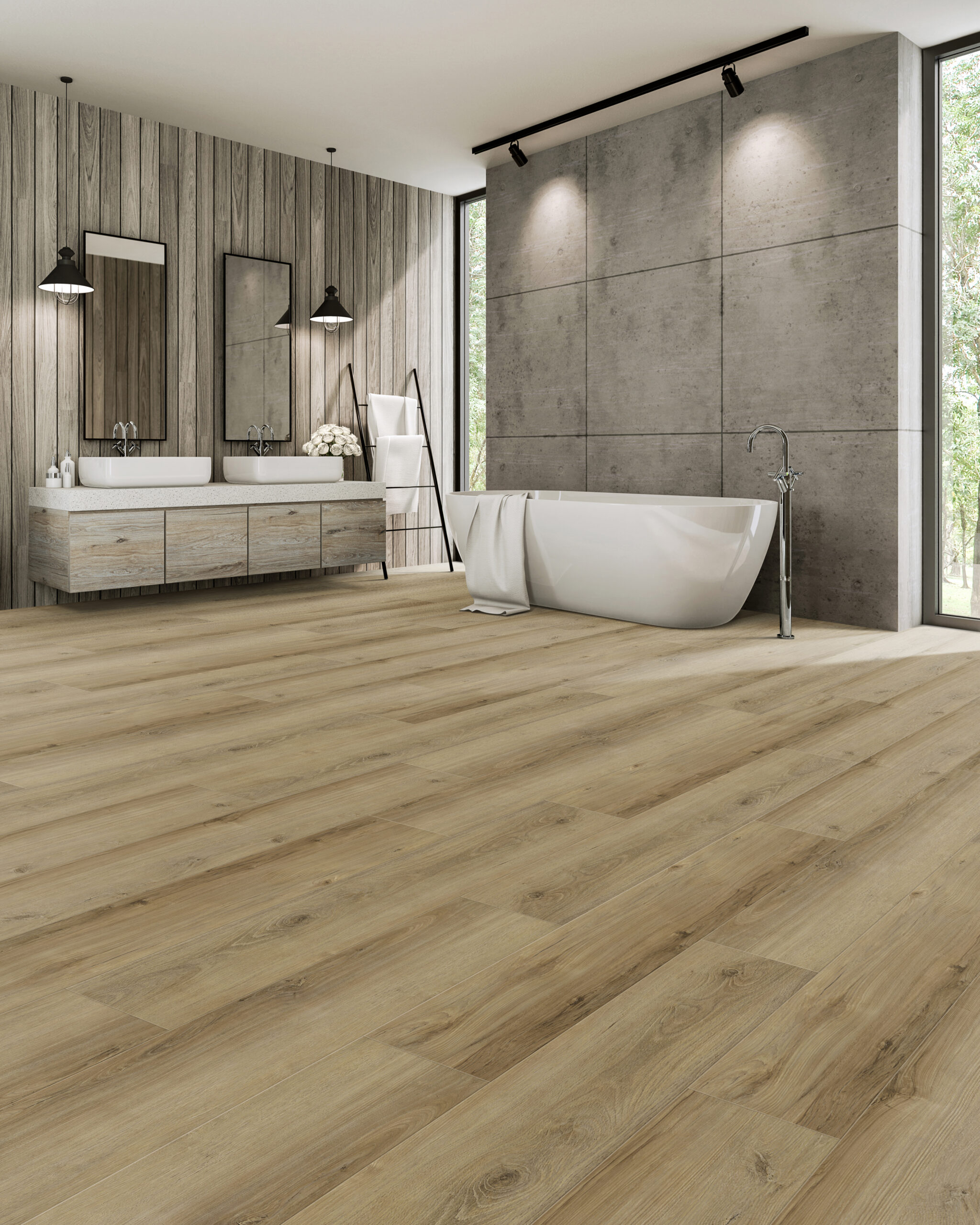 Titan Surfaces Essentials Tropical Walnut 9" TW05-5004 Luxury Vinyl Plank - Image 2